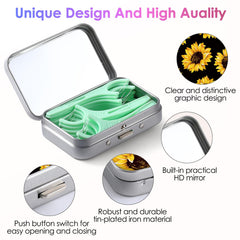 Portable floss case with built-in HD mirror