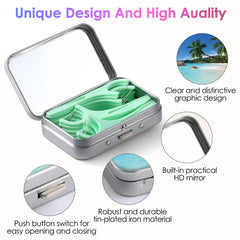 Open Gerkia floss case showing storage for floss picks