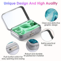Gerkia dental floss case featuring inspirational quotes in blue ocean pattern