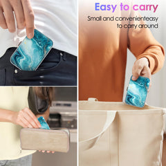 Gerkia travel side view dental floss case in blue ocean