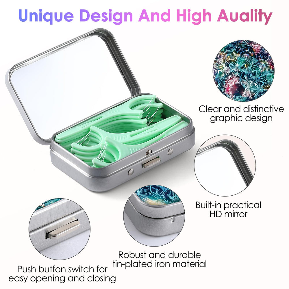 Lightweight travel-friendly floss case weighing 1.56 oz