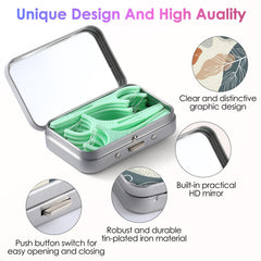 Built-in HD mirror inside the case lid for on-the-go checkups