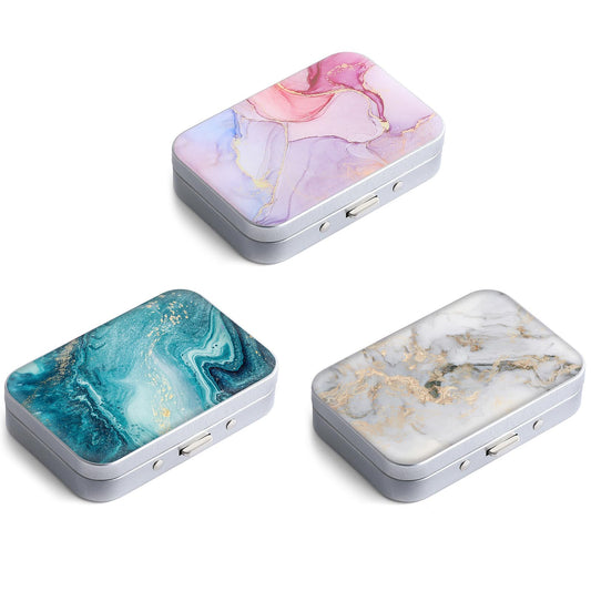 Gerkia marble pattern dental floss portable case – front view