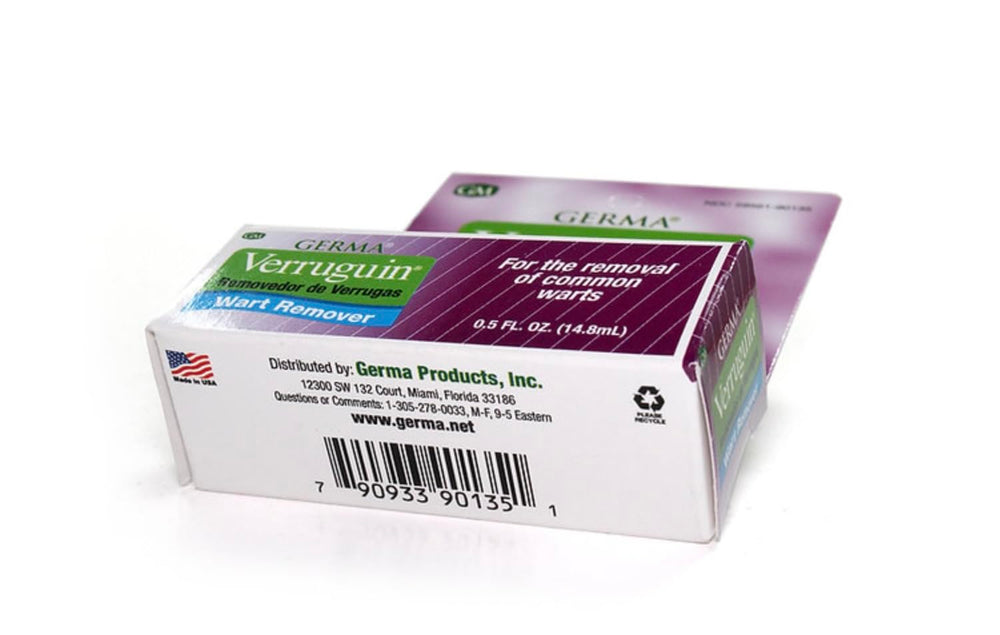 Germa Salicylic Acid 17% wart remover label highlights active ingredient