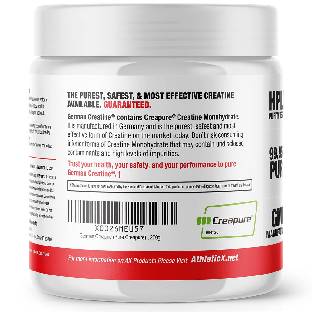 German Creatine micronized powder dissolves quickly in water