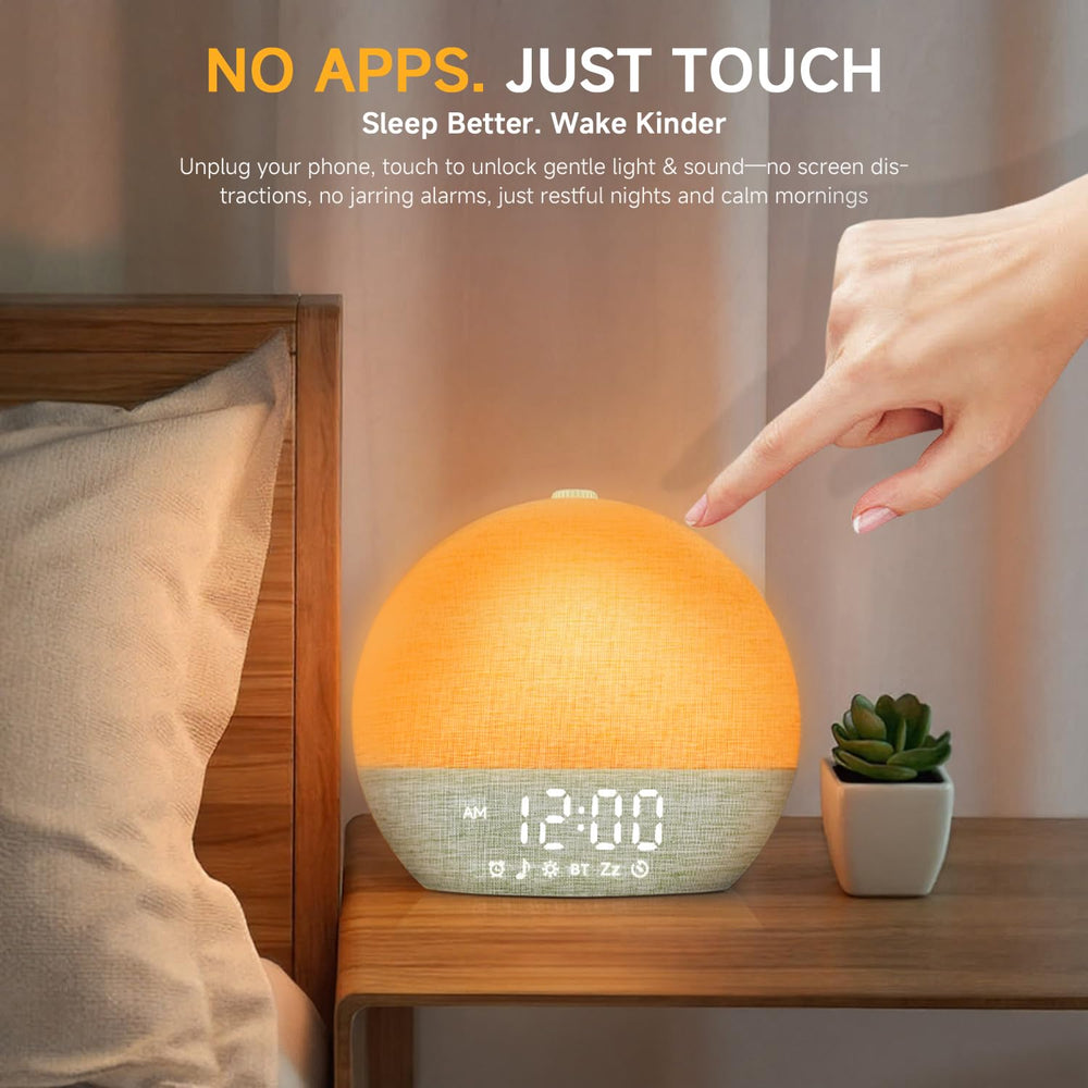Geuuap Sunrise Alarm Clock easy setup—plug in to use immediately.