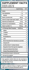 Close-up of GG Energy nootropic blend with organic caffeine and vitamins