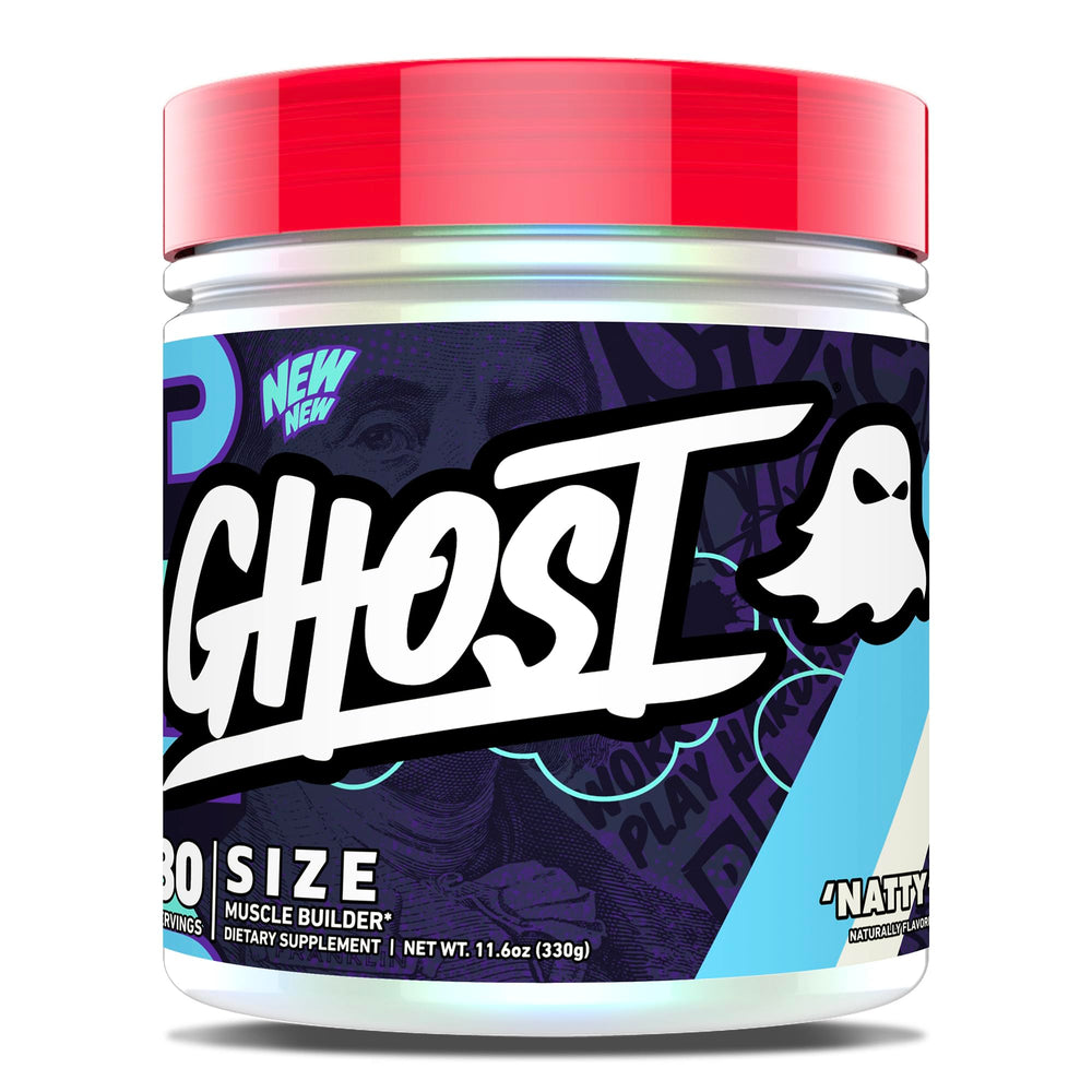Ghost Size V3 bottle front—unflavored formula for clean gains.
