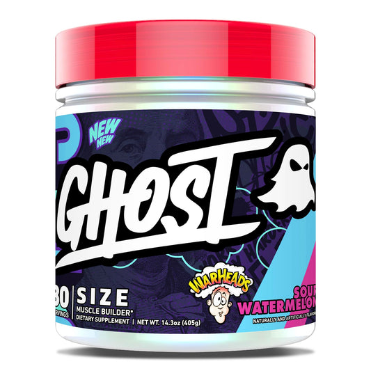 GHOST Size V3 Sour Watermelon muscle builder bottle, 30 servings