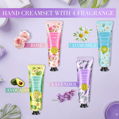 Mini travel-size hand creams with natural ingredients