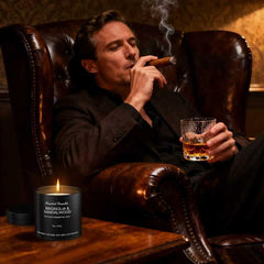 Elegant gift-ready box for men's candle set