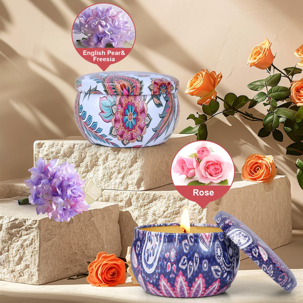 Elegant gift box packaging for women candle set