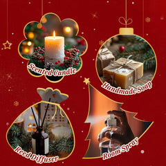 Festive red-and-green gift box containing Christmas Fragrance Oil Set