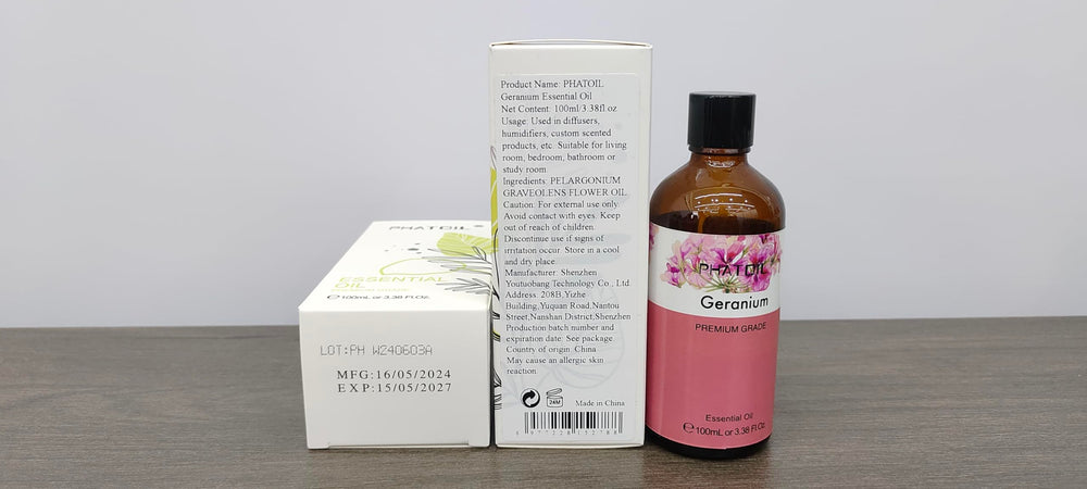 Gift-ready geranium essential oil gift box