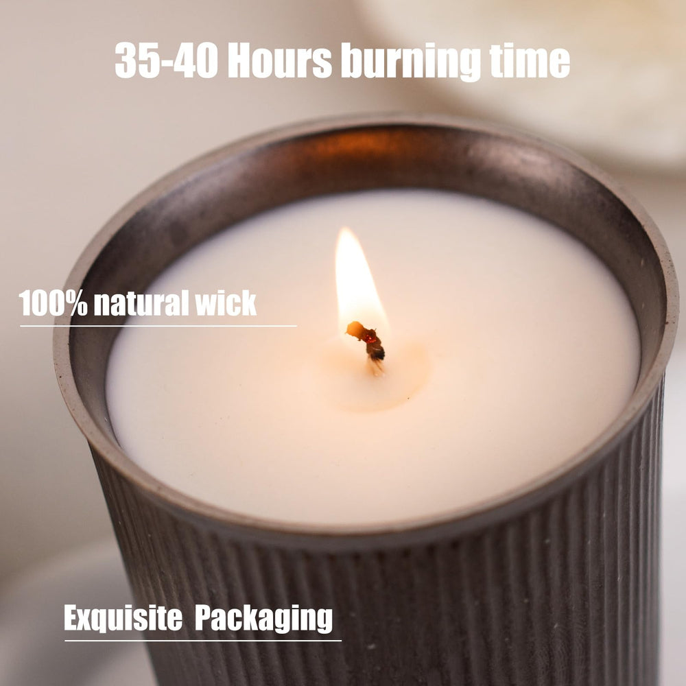 Premium gift box packaging for lavender candle