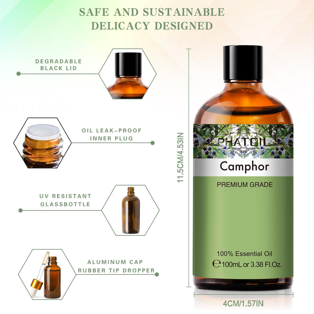 Elegant gift box packaging for camphor essential oil