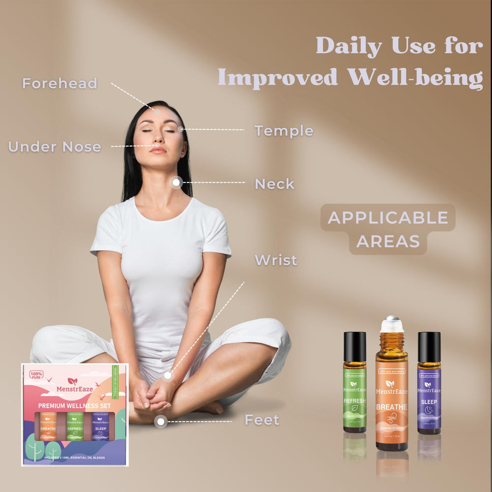 Gift-ready MenstrEaze wellness set packaging