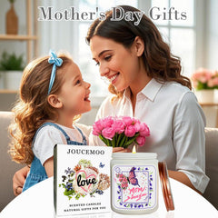 Lifestyle display of candle as a Mother's Day gift for mom