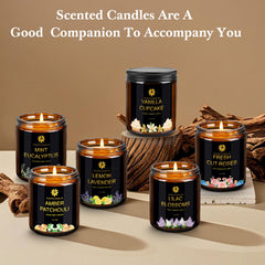 Gift-ready scented candle set packaging for birthdays or Mother's Day