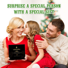 Close-up of a gift-ready essential oil set