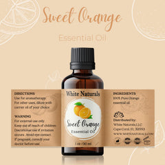 Gift-ready set of orange essential oil bottles