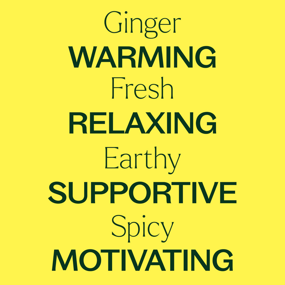 Aromatherapy setup featuring ginger essential oil