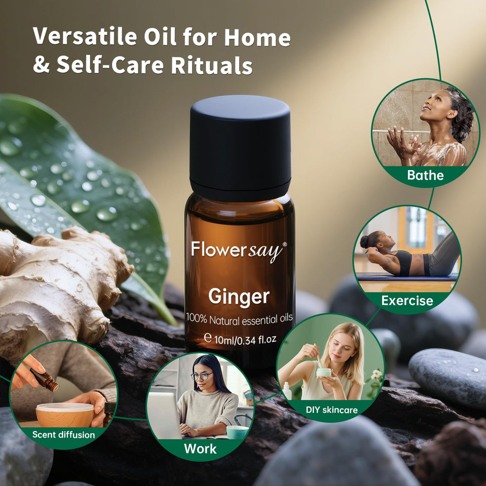Ginger essential oil used in hair and skin care routines