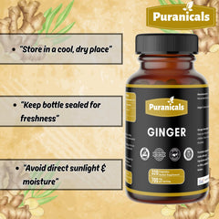 Ginger capsule nutrition facts label