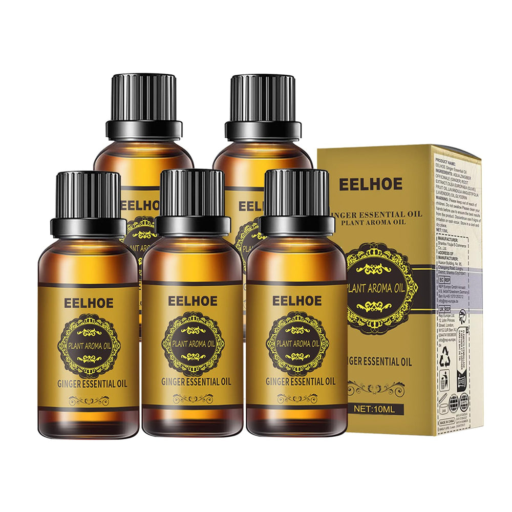 Bottle of ginger essential oil for skin care