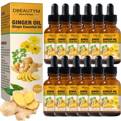 Ginger Oil Lymphatic Drainage Massage Oil bottle and packaging