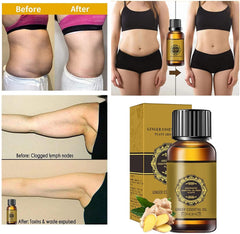 Ginger oil for lymphatic drainage massage