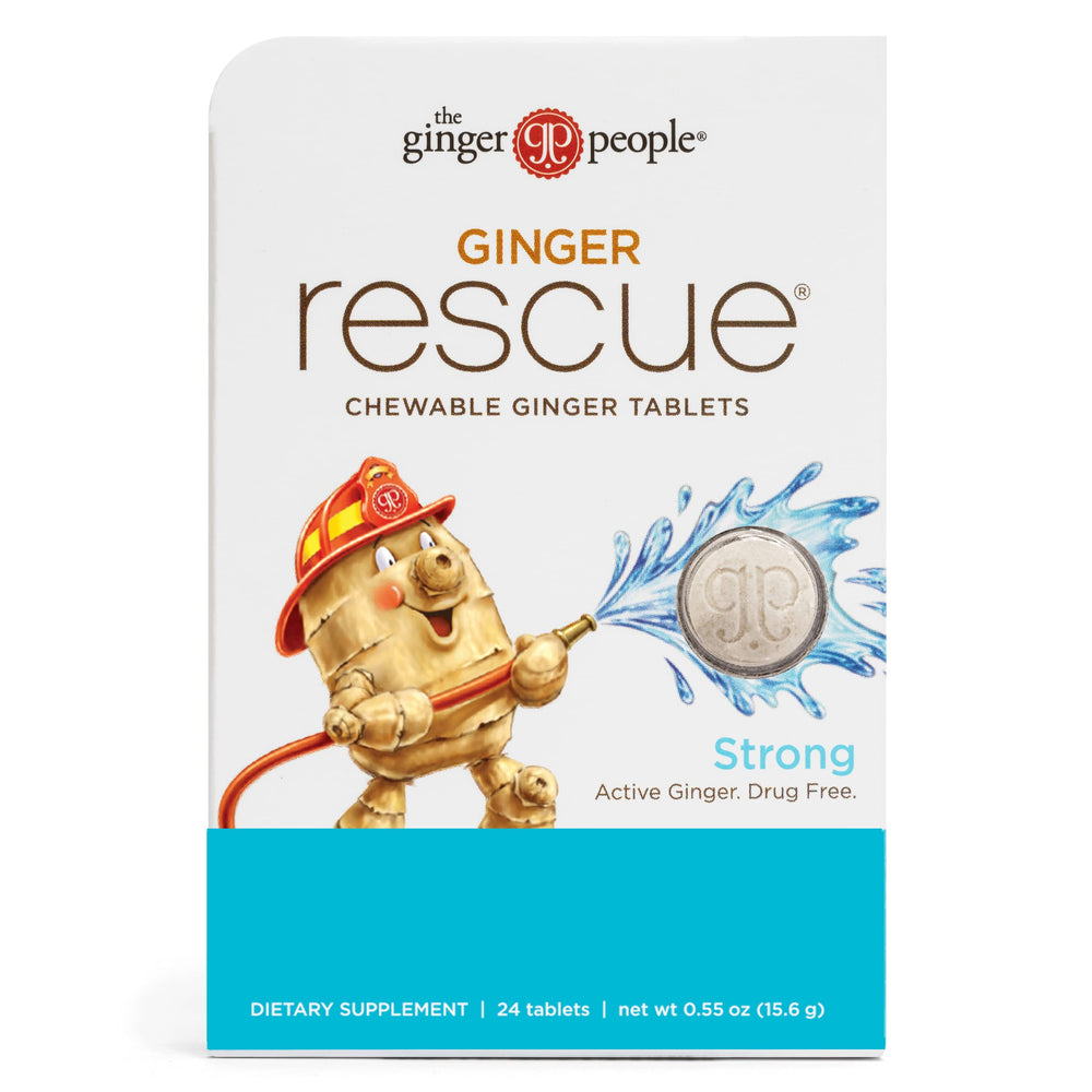 Ginger Rescue Chewable Tablets bottle and packaging