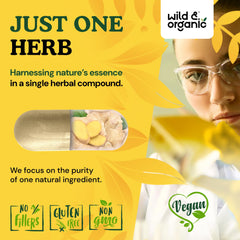 60-day supply bottle label for ginger root capsules