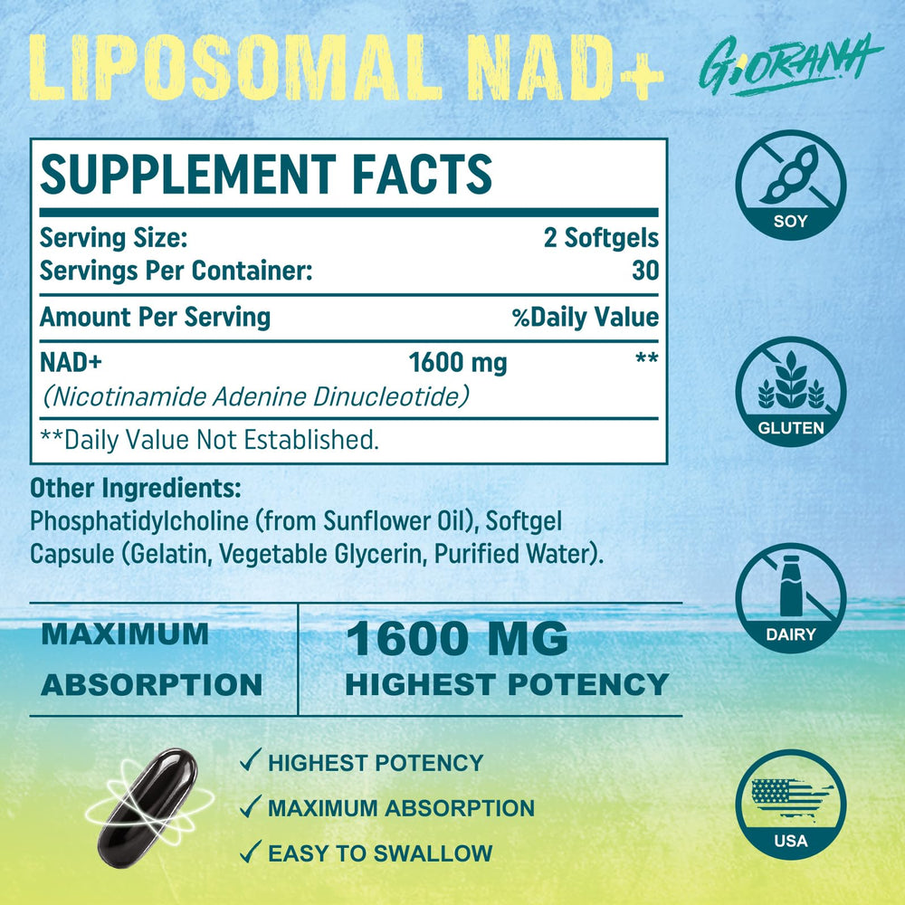 Liposomal NAD+ absorption technology illustration