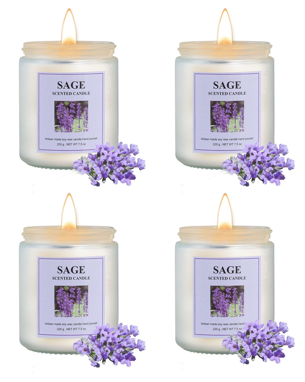 Main image of GITRANG 4-pack Sage Candle Set