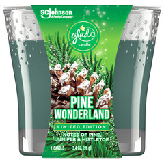 Glade Pine Wonderland jar candle 3.4 oz with 1 wick