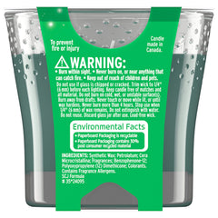 Front view of Glade Pine Wonderland jar candle 1 wick