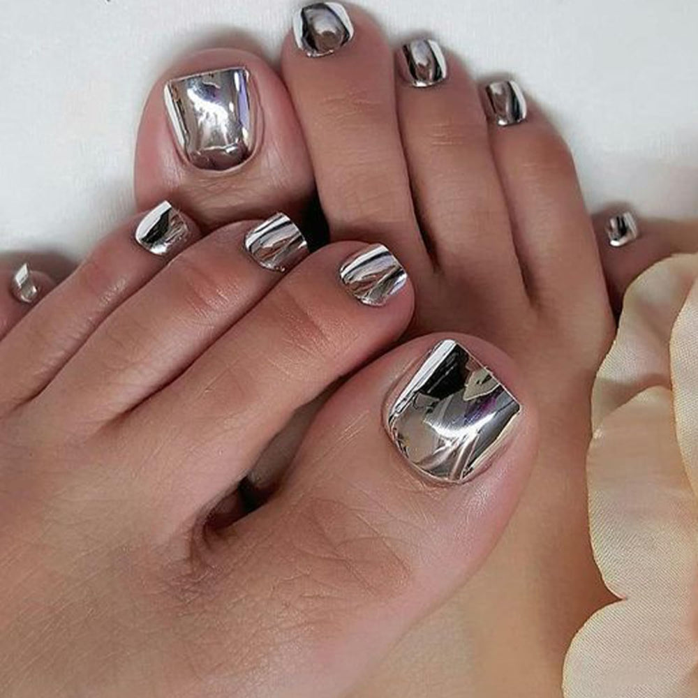 GLAMERMAID press on toenails set for quick at home manicure with a glossy finish