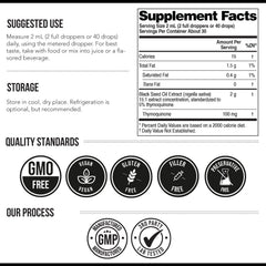 Glass bottle with serving size information (30 servings)