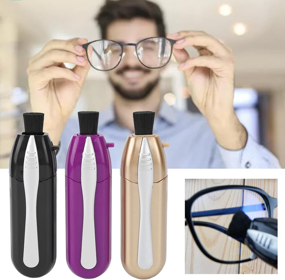 Pocket-sized glasses cleaner measuring 3.75 x 1.18 inches