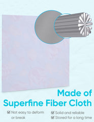 Multicolor floral square cleaning cloths ready for glasses and screens