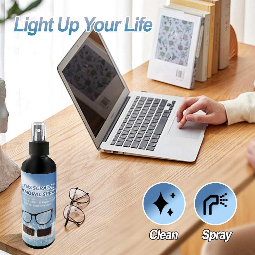Glasses repair fluid applied to lens
