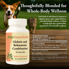 Ingredients list for Glehnia and Rehmannia Combination 120 tabs