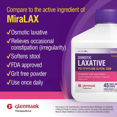 Glenmark Therapeutics PEG 3350 prepared solution after dissolving in beverage.