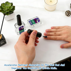 Glimmerella Nail Care Serum packaging shown for home care.