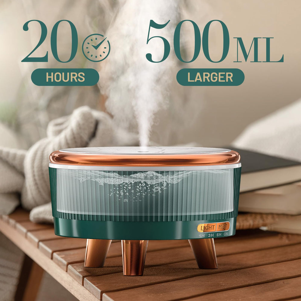 Gliship 500ml diffuser with 7 LED colors for ambient mood lighting.