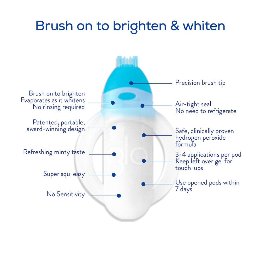Blue LED whitening device with heat accelerator