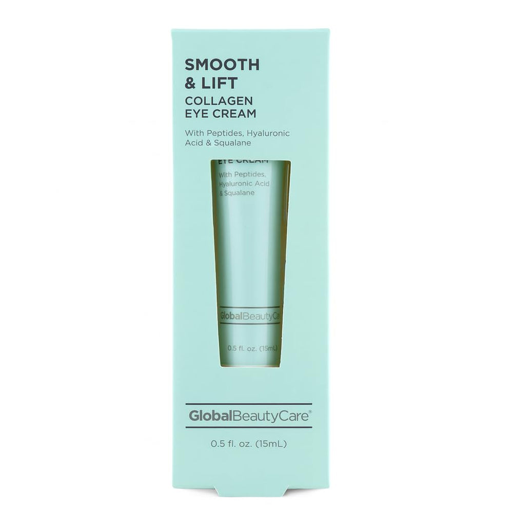 Global Beauty Care Smooth Lift Eye Cream jar hydrates and smooths the eye area