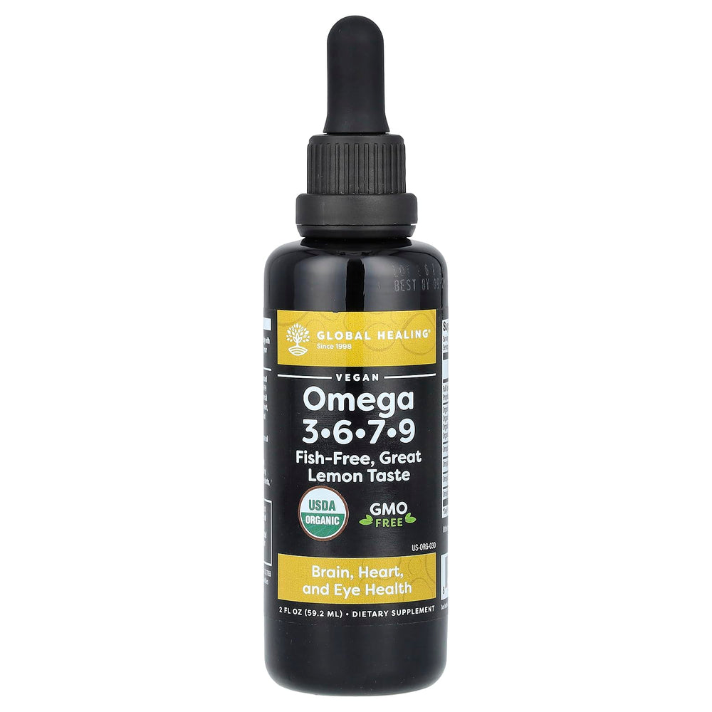 Global Healing Omega 3-6-7-9 Seaberry CO2 Extract bottle - 2 fl oz