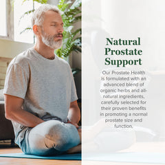 Lifestyle image showing a man with the prostate health supplement